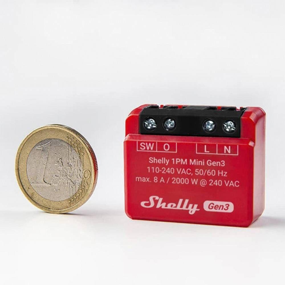 Módulo de Interruptor Inteligente SHELLY 1PM Mini Gen3 (Vermelho) — miniatura 4