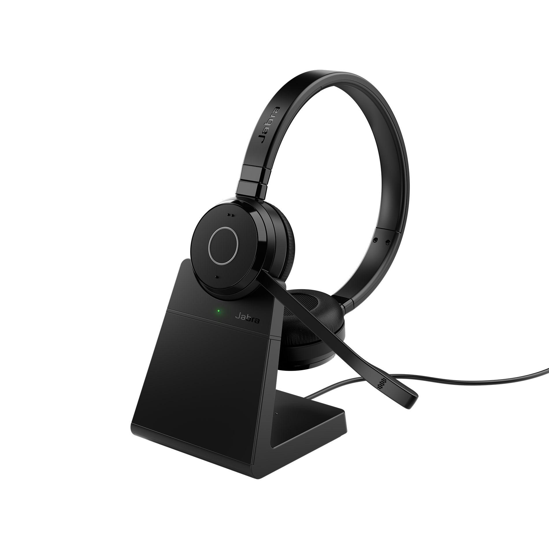 Headset JABRA Evolve 65 TE MS Stereo (Binaural - Com fios e sem fios - Circum-aural - Preto)
