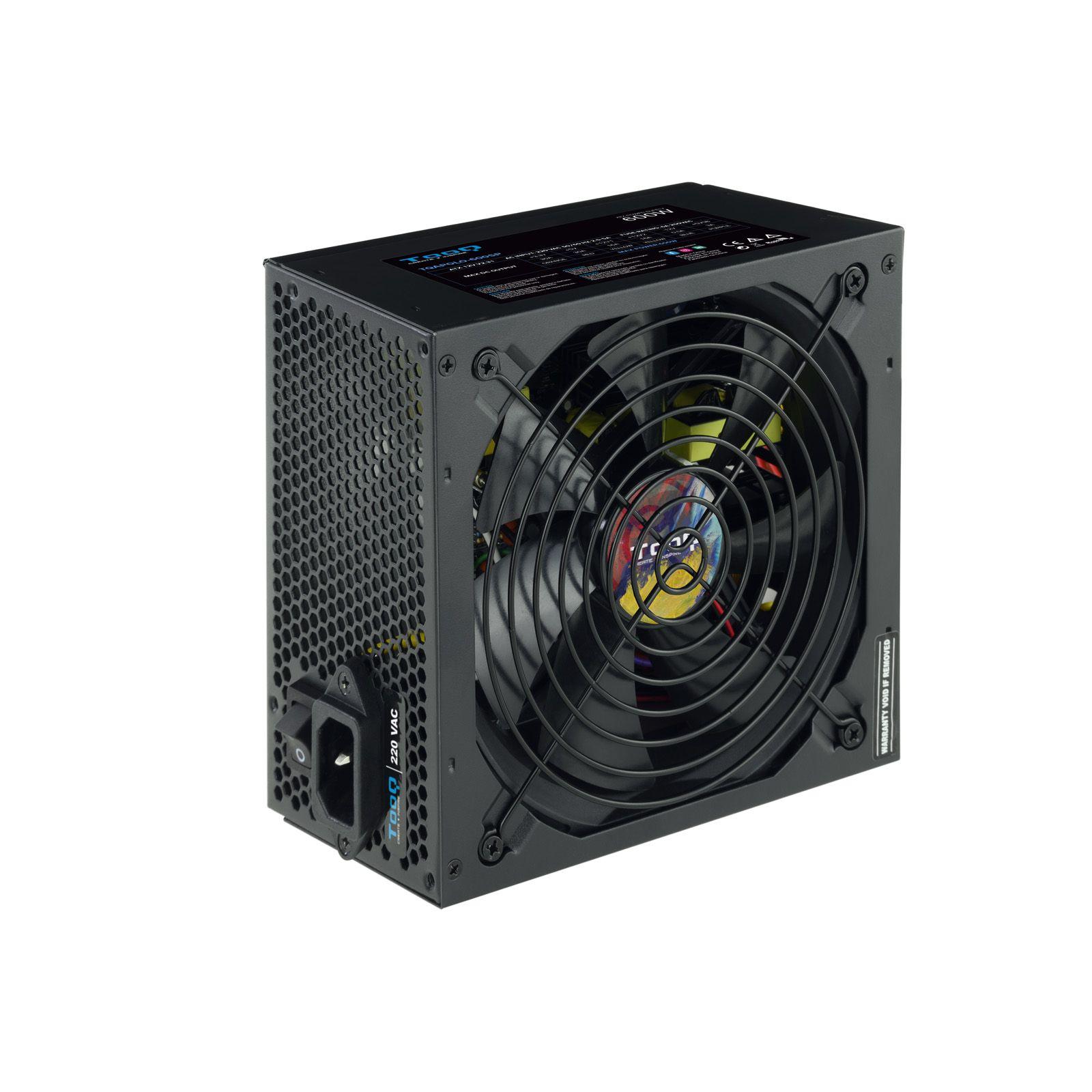 Fonte de Alimentação TOOQ TQAPOLO-600SP (ATX - 600 W - Não modular - Preto)