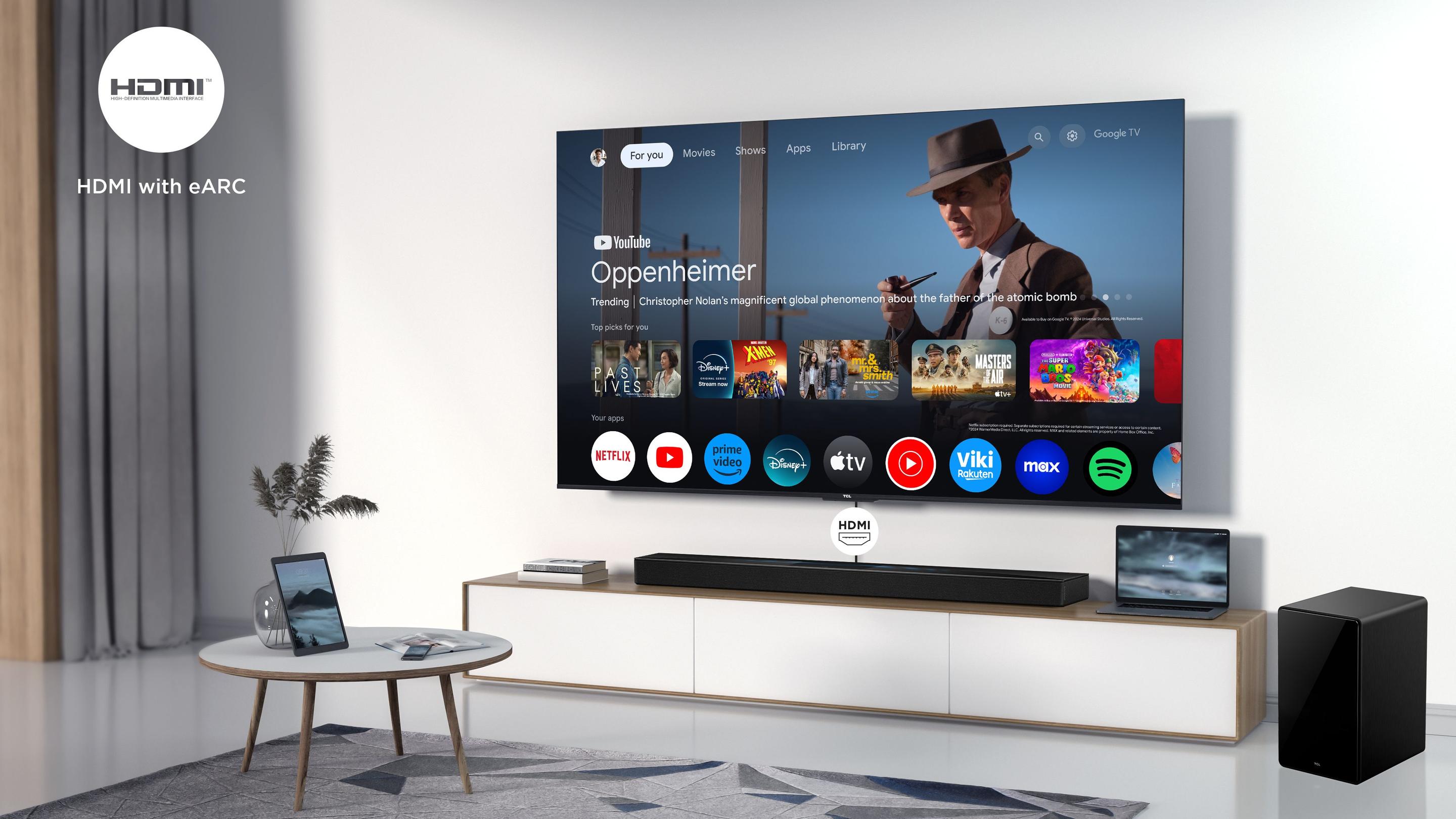 Soundbar TCL Q85HE (138 W - Com fios e sem fios - Titânio), miniatura 5