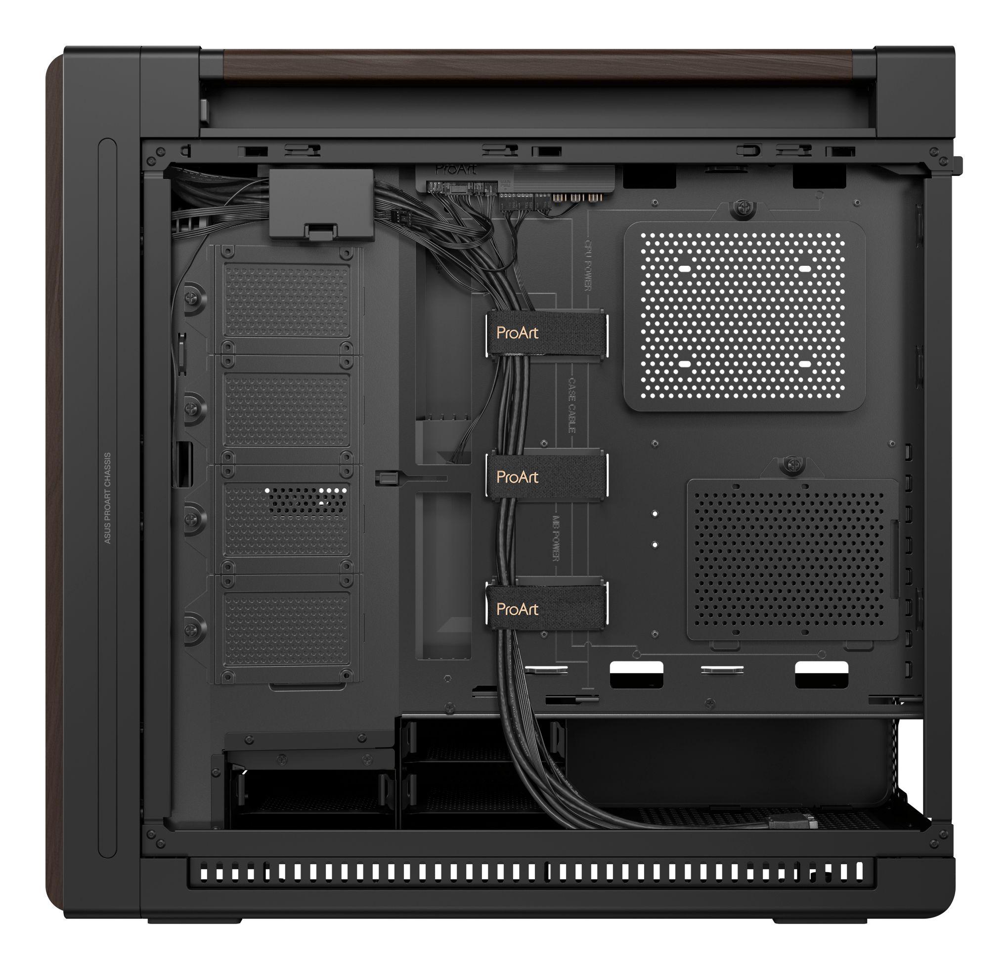 Caixa PC ASUS ProArt PA602 Wood Edition Modern Black (Midi Tower - Metal, Madeira - 18,5 cm - Preto/Madeira) — miniatura 14
