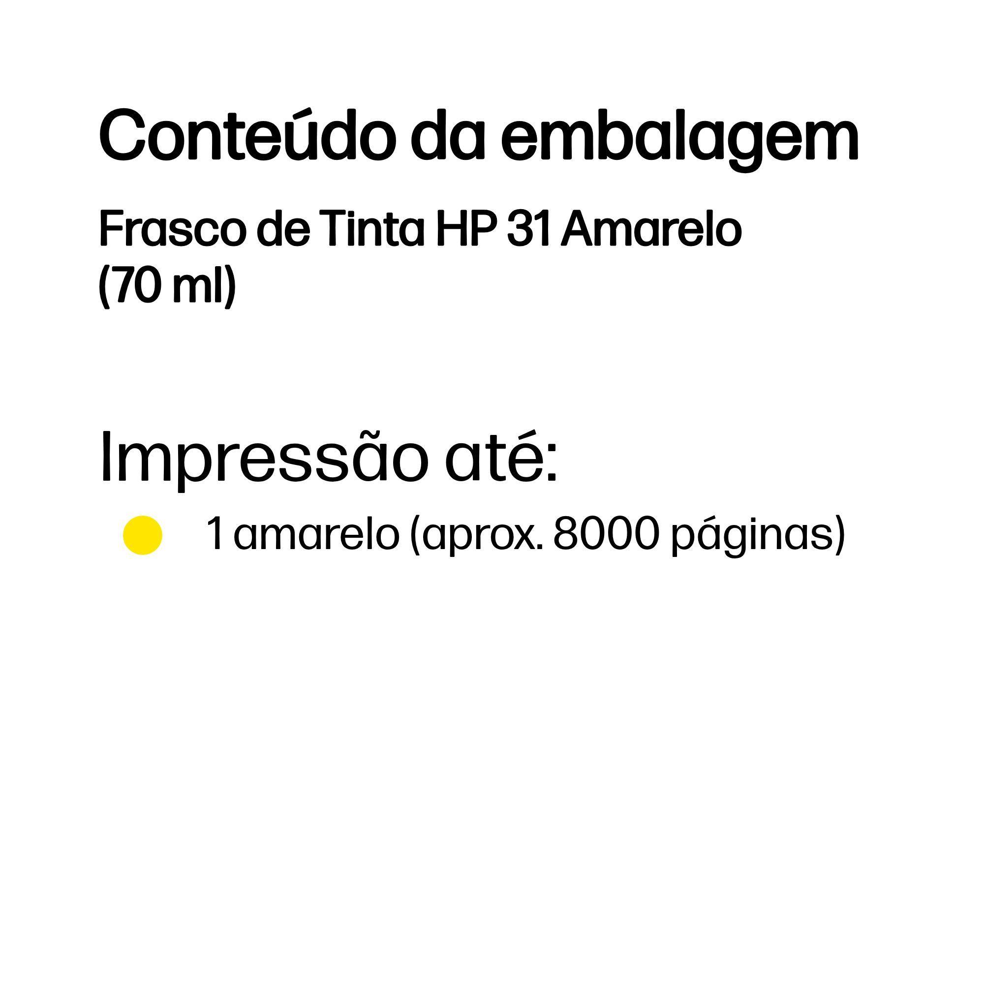 Tinteiro HP 31 1VU28AE (9100 páginas - Amarelo) — miniatura 2