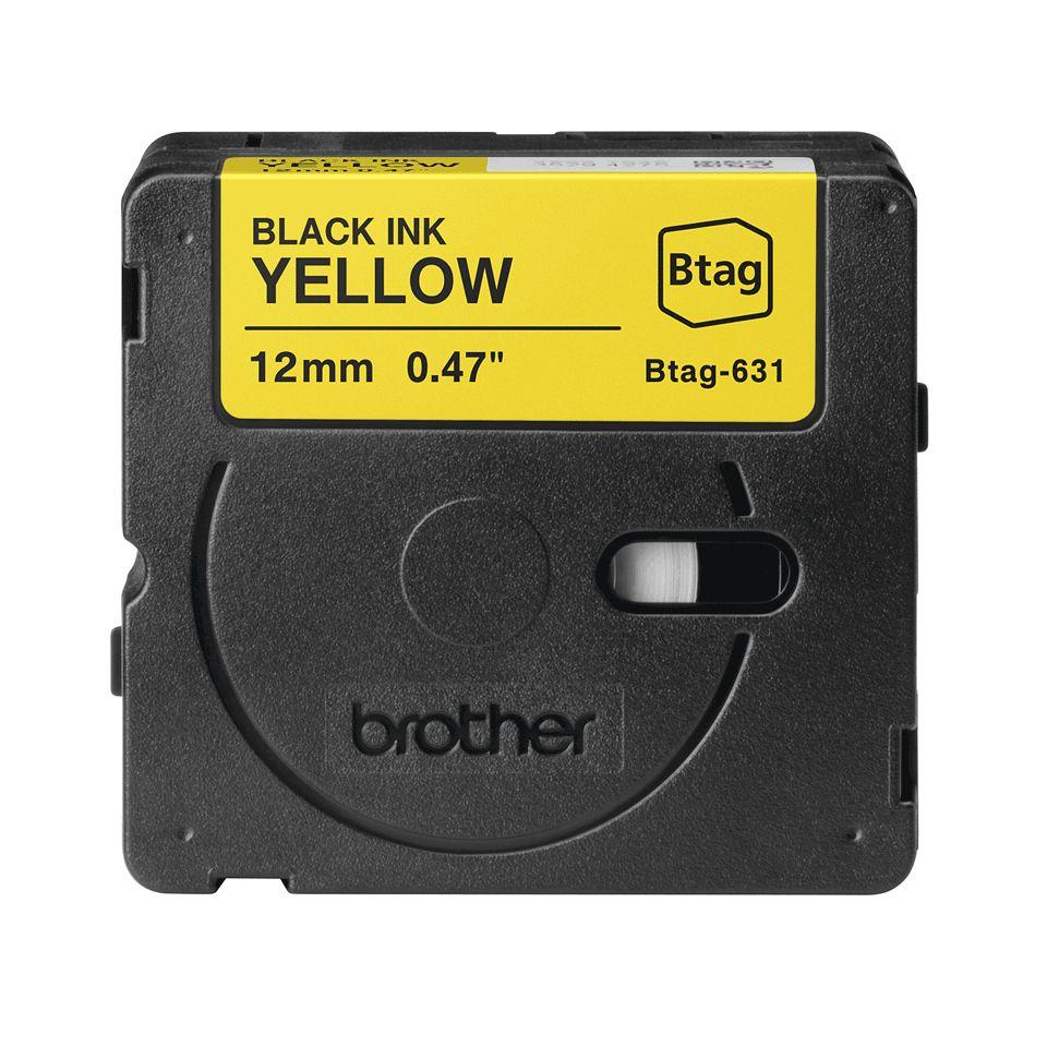 Fita de Rotuladora BROTHER BTAG-631 (Preto sobre Amarelo), miniatura 2