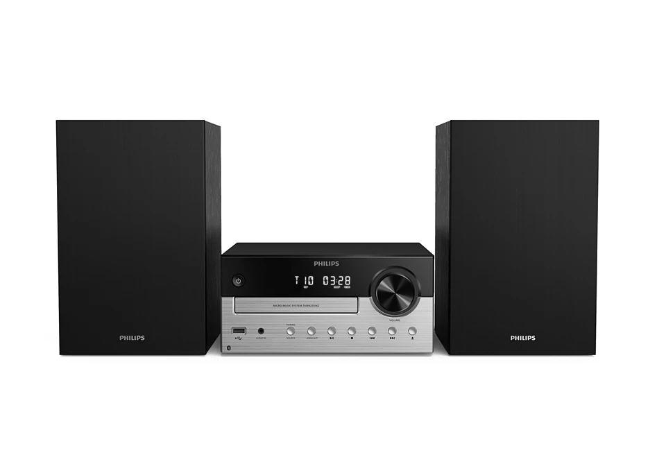 Sistema Micro PHILIPS TAM4205M2/12 (80 W - Preto e Prateado)
