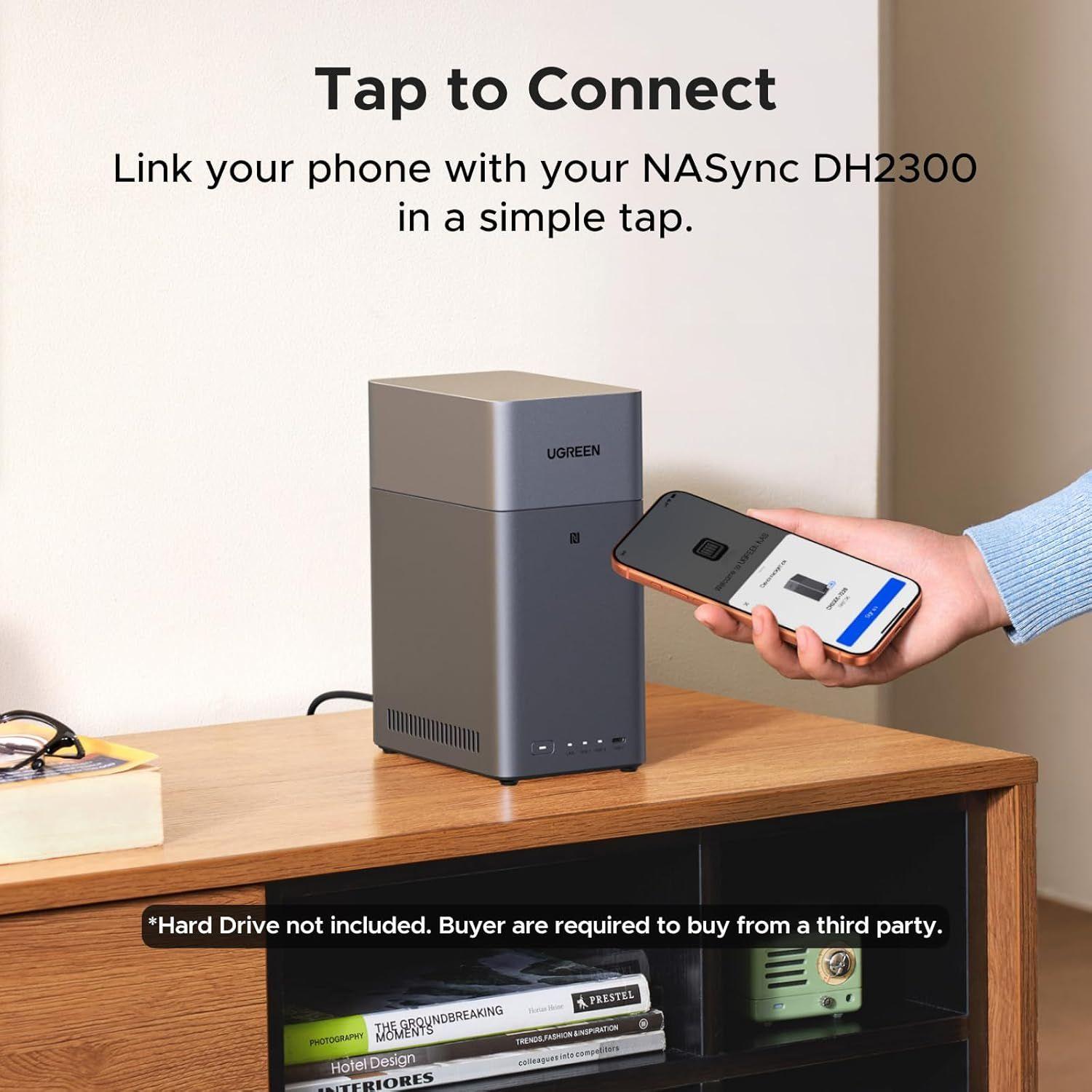 NAS UGREEN NASync DH2300 (4 GB - 2 baias - Cinzento) — miniatura 8