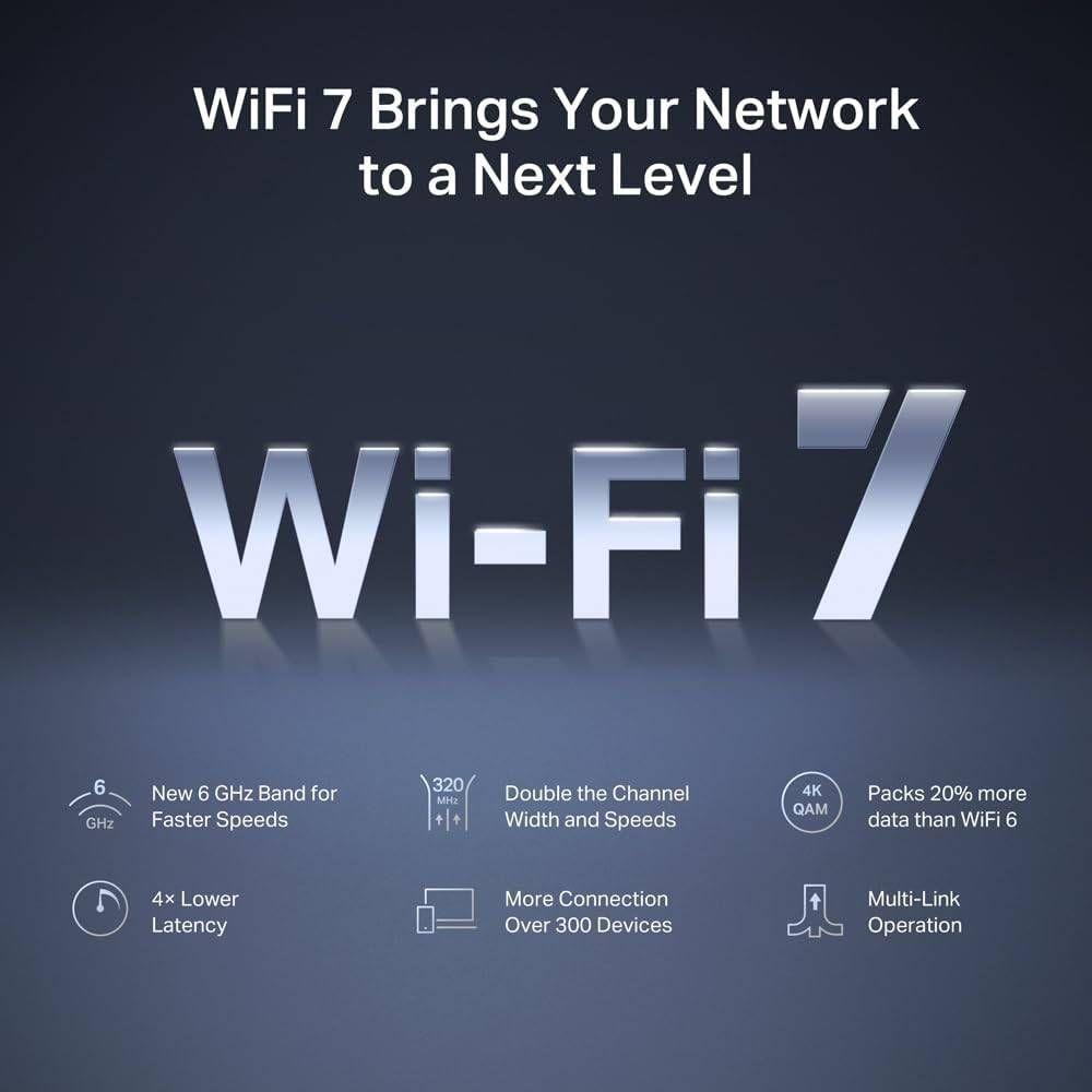 Router MERCUSYS MR47BE (Wi-Fi 7 - 9300 Mbit/s - Tri-band - Preto) — miniatura 3
