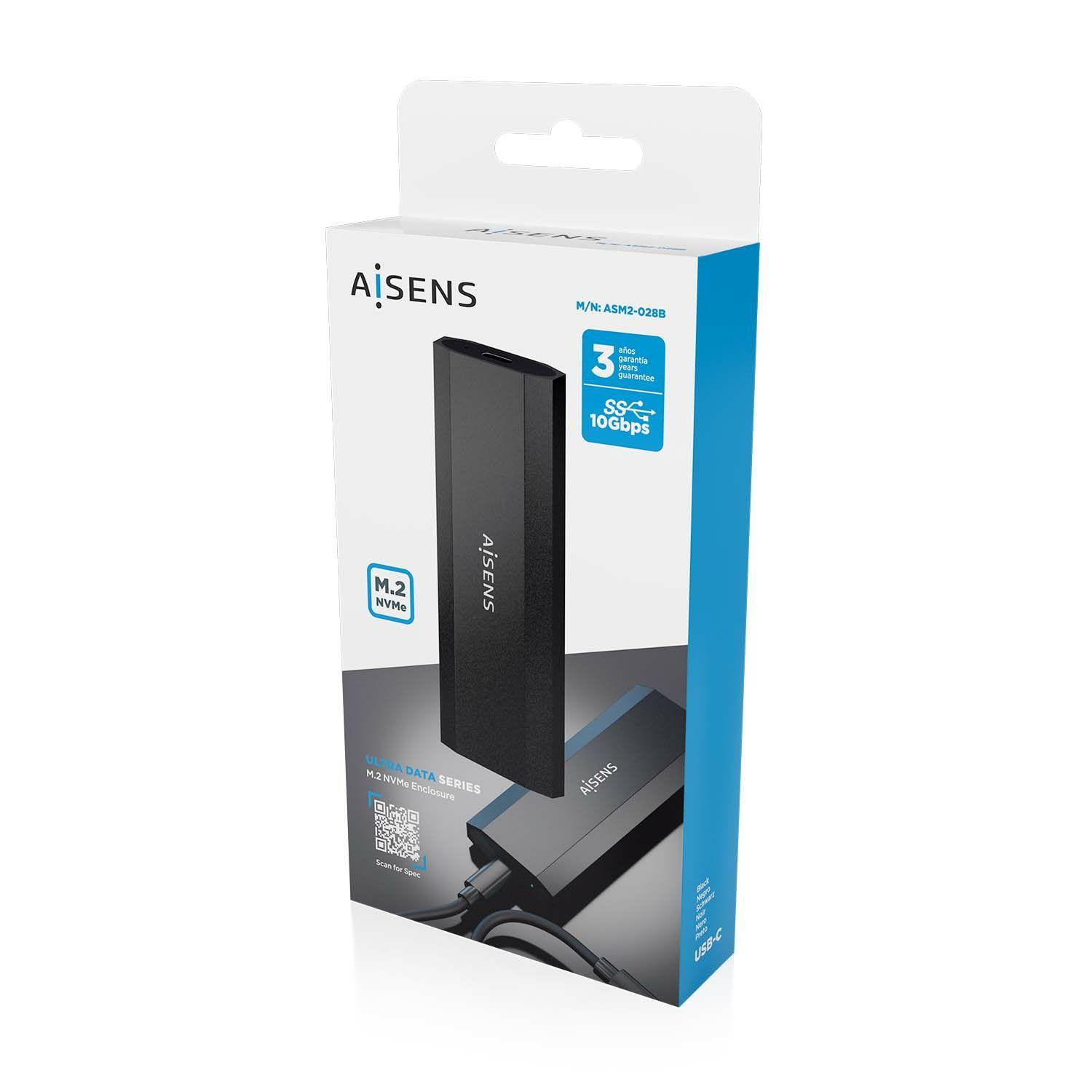 Caixa Externa AISENS ASM2-028B (2 TB - M.2 - Preto) — miniatura 6