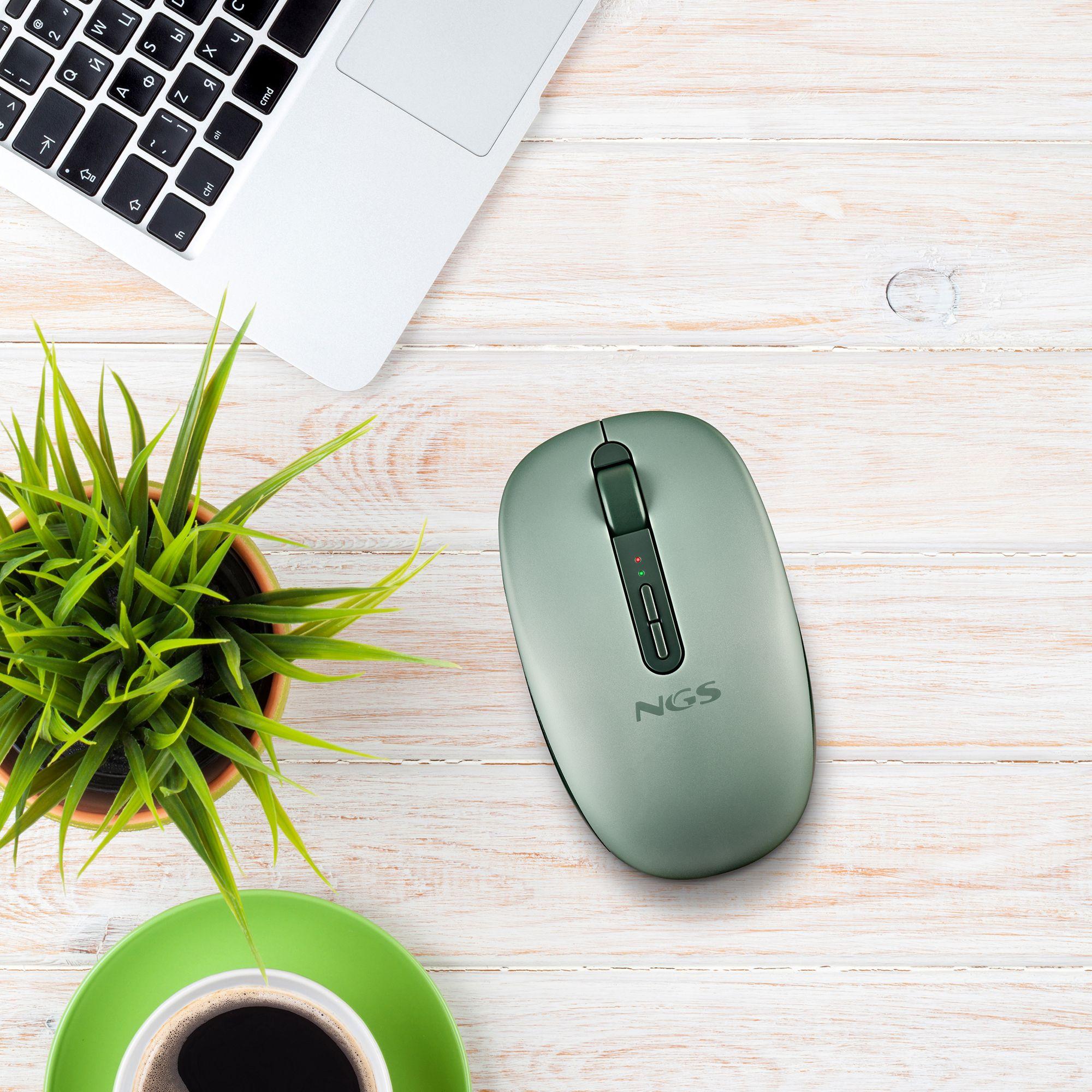 Rato NGS Fog Dual FOGDUALGREEN (Ambidestro - 1600 DPI - RF Wireless+Bluetooth - Verde), miniatura 5