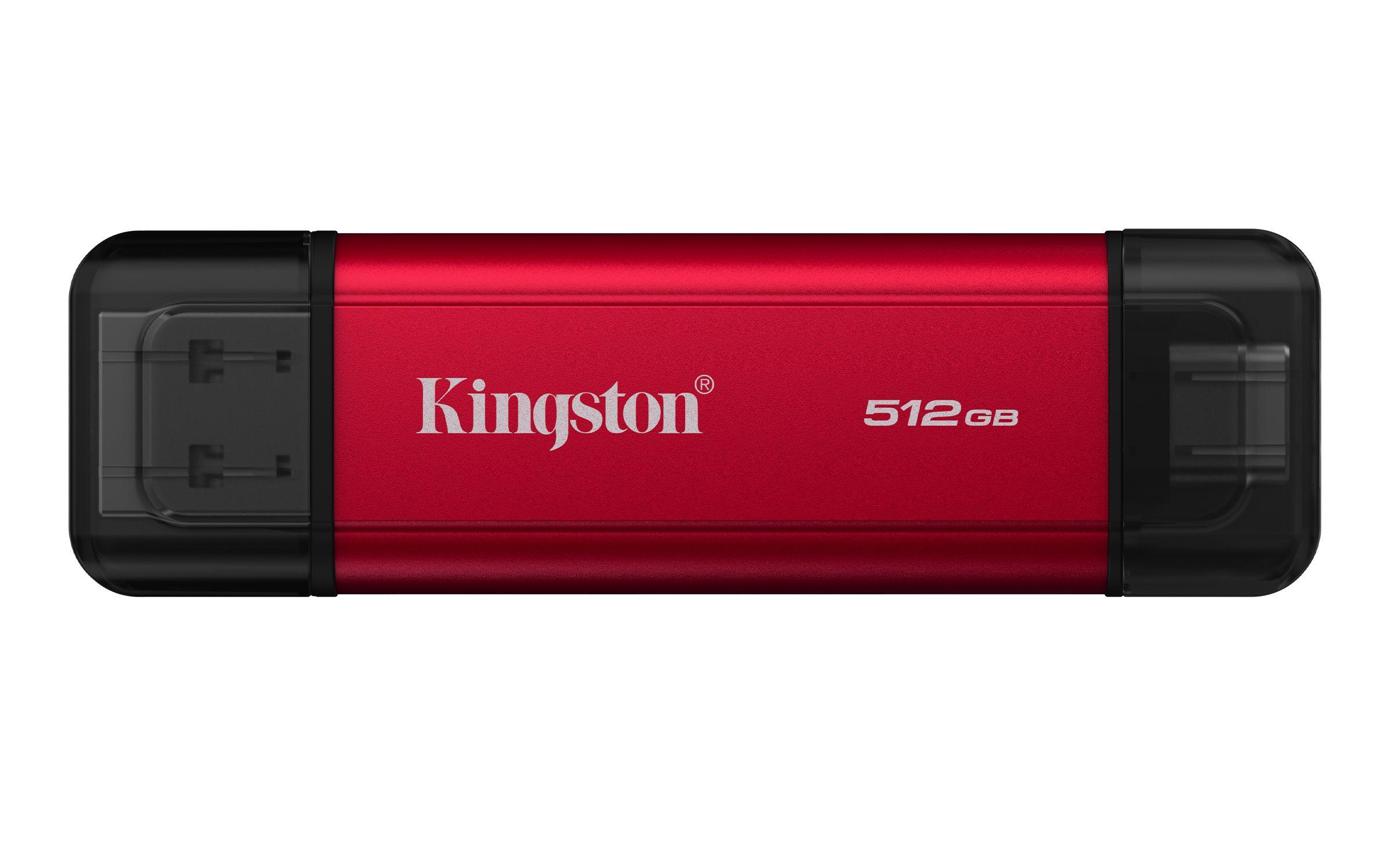 SSD Externo KINGSTON Dual Portable SPSD/512GB (512 GB - Portátil - USB 3.2 Gen2 - Preto e Vermelho)