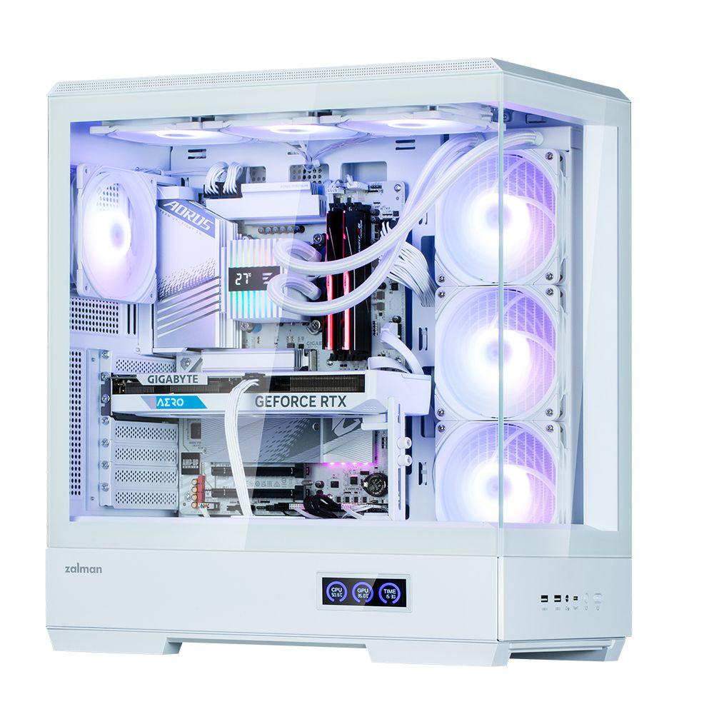 Caixa para PC ZALMAN P50 DS (ATX, Micro ATX, Mini-ITX - Mid-Tower - Plástico, aço, vidro temperado - Branco) — miniatura 2