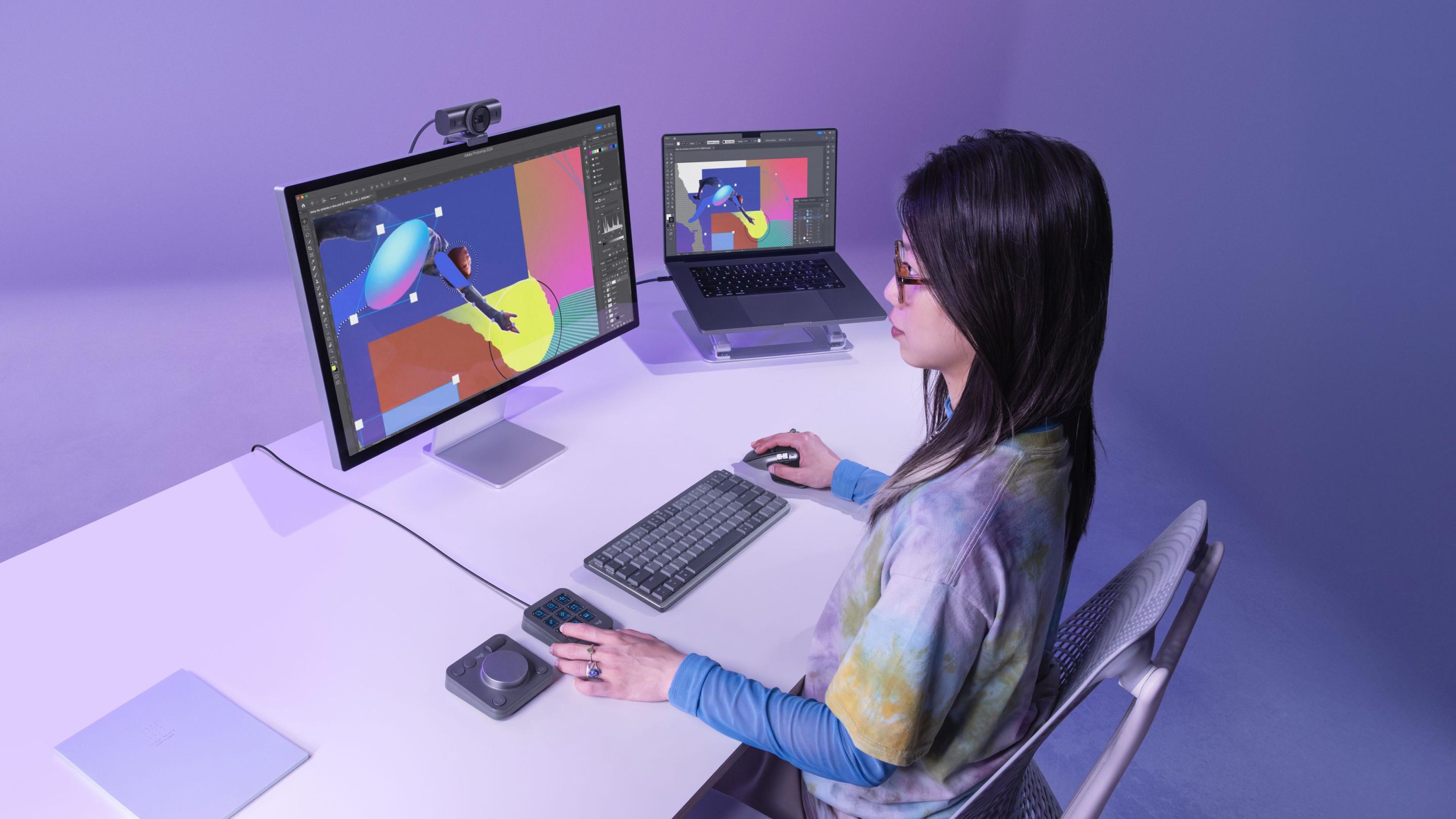 Consola Criativa LOGITECH MX Creative Console (Bluetooth/USB - Grafite), miniatura 6