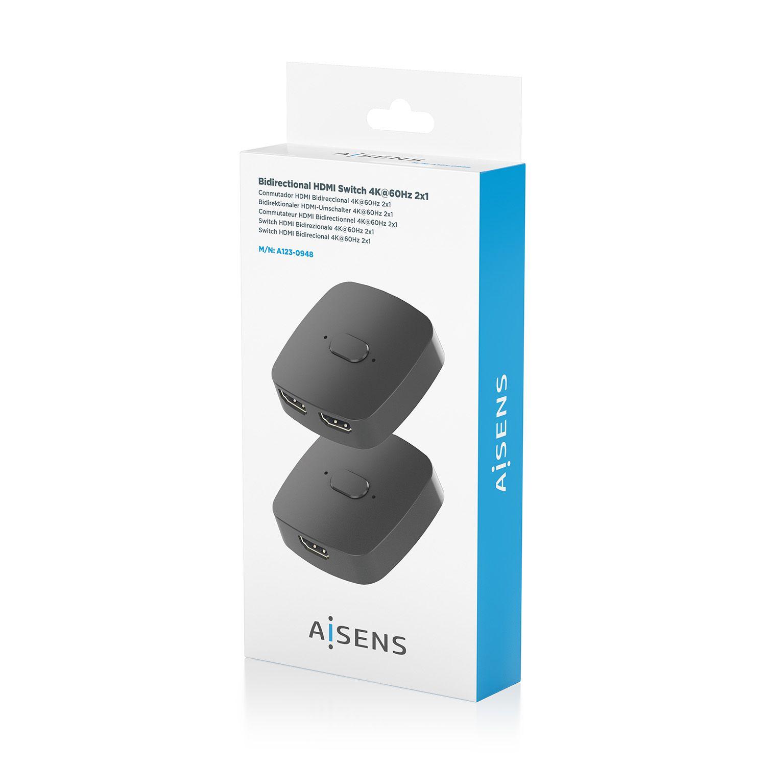 Comutador HDMI AISENS A123-0948 (60 Hz - Preto), miniatura 7