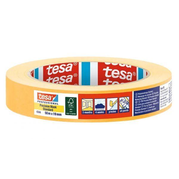 Fita de Mascarar TESA 4344 (Papel - Amarelo)
