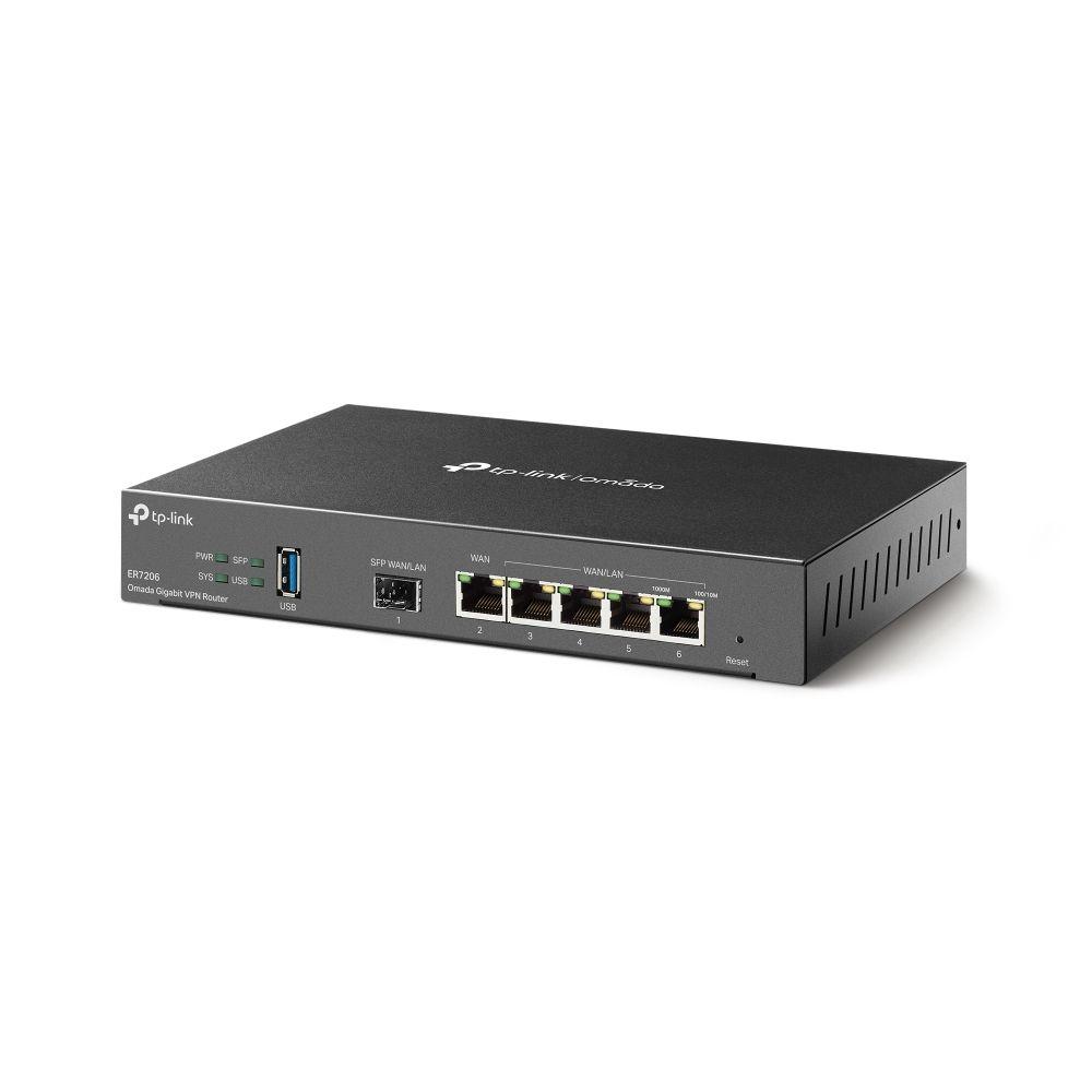 Router TP-LINK Omada ER7206 (10, 100, 1000 Mbit/s - Gigabit Ethernet - Preto) — miniatura 3