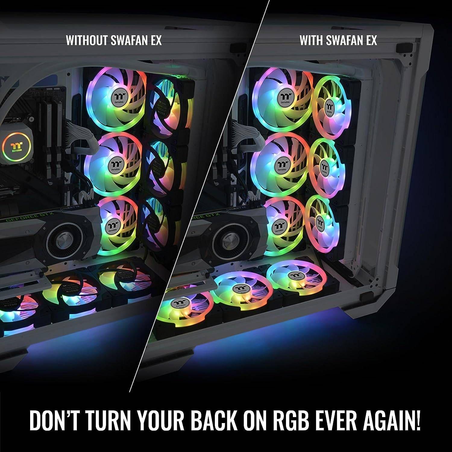 Conjunto de Ventoinhas THERMALTAKE SWAFAN EX12 ARGB (Branco) — miniatura 5