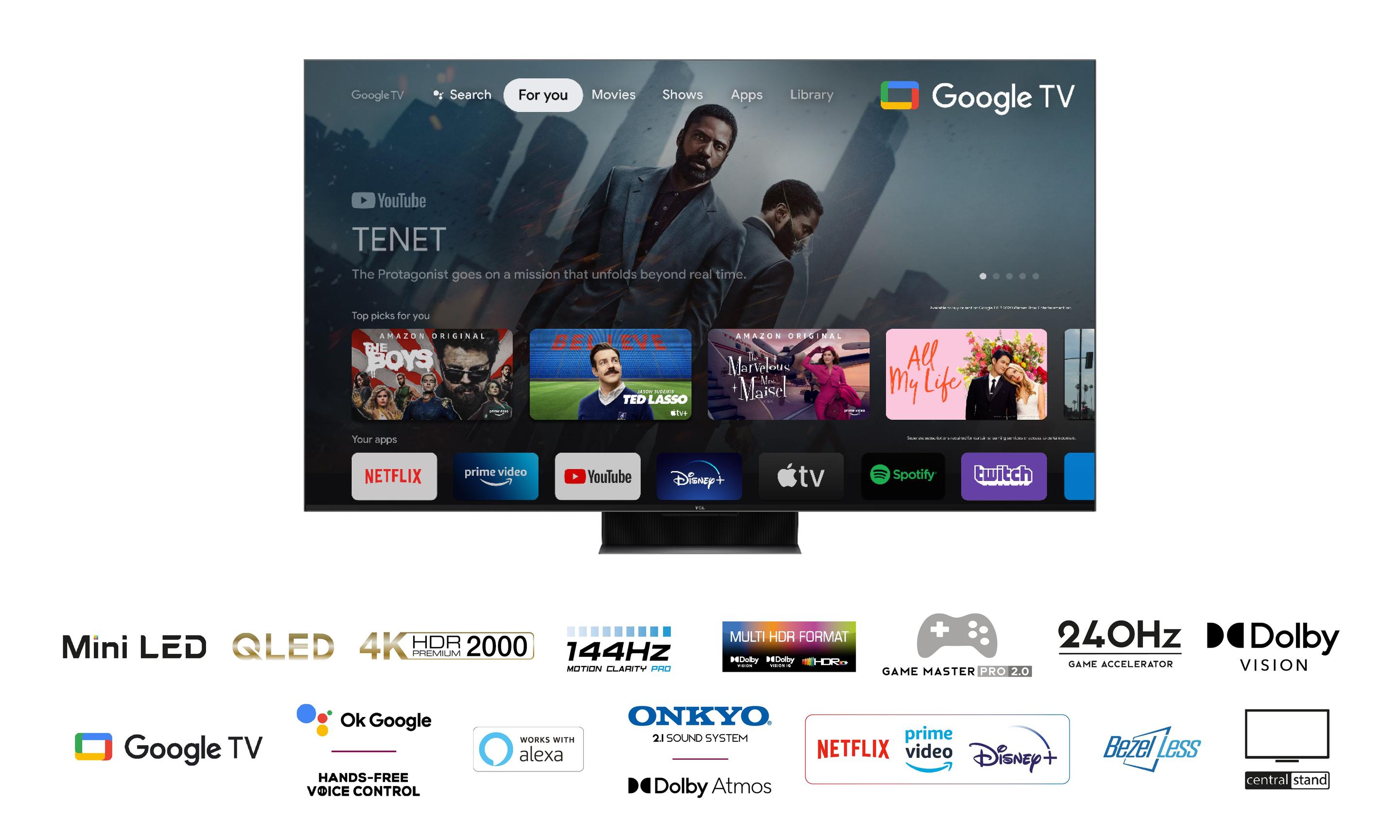 Televisão TCL TV 75C845 (QLED - 4K Ultra HD - 3840 x 2160 pixels - Preto), miniatura 12