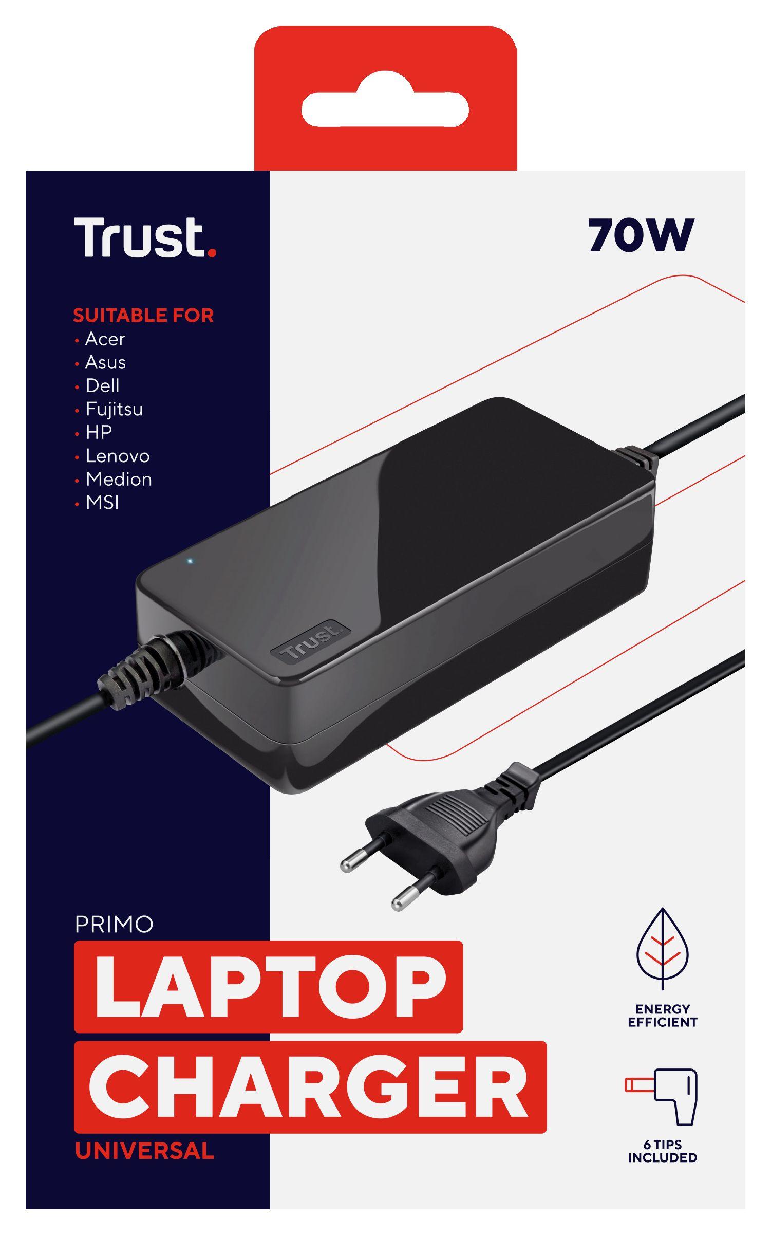 Carregador de Portátil TRUST 22141 (70 W - 3,6 A - 19 V - Preto), miniatura 4