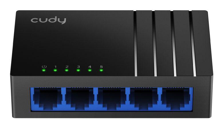 Switch de Rede CUDY GS105D (10, 100, 1000 Mbit/s - 0,375 MB - 10 Gbit/s - Preto) — miniatura 2