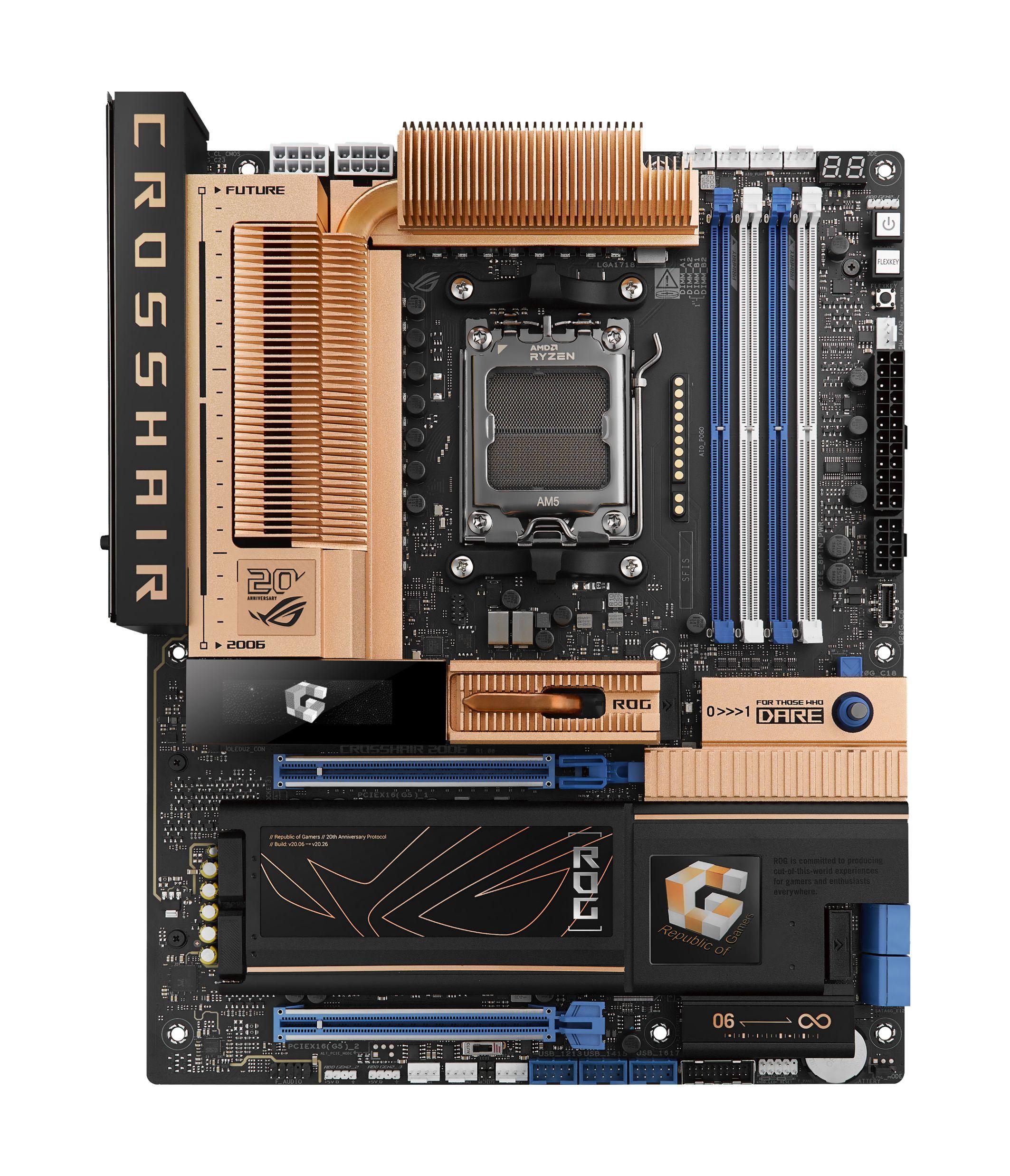 Motherboard ASUS ROG Crosshair 2006 (AM5 - ATX - Duplo canal - Preto e Dourado)