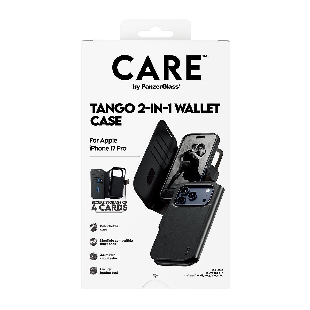 Capa PANZERGLASS CARE Feature Case Tango 2-in-1 Wallet com MagSafe para iPhone 17 Pro (Apple - Policarbonato - Preto), miniatura 3