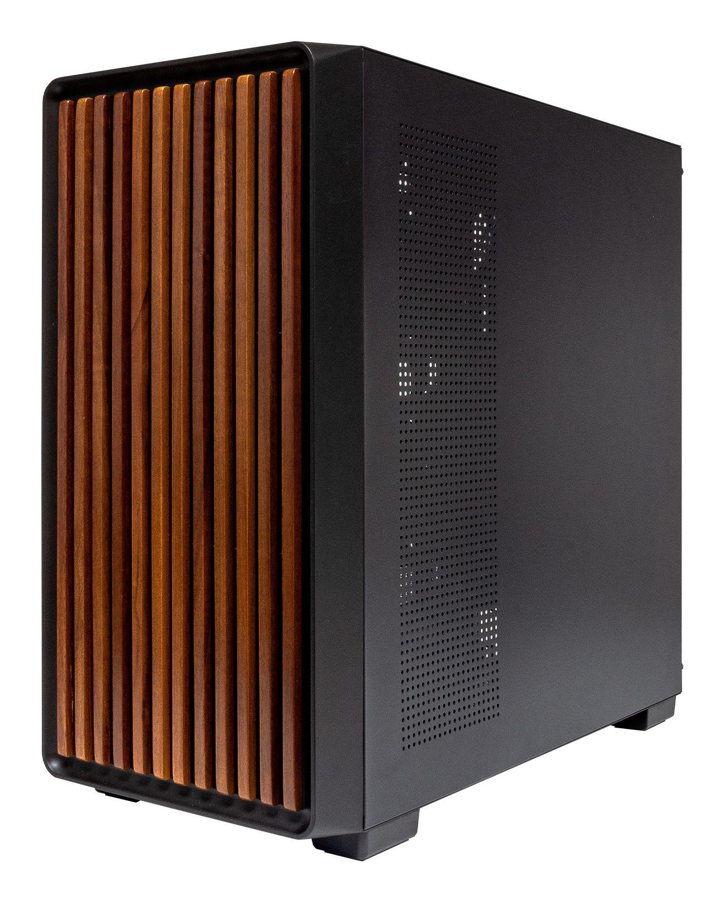 Caixa PC UNYKA Revelat Madeira Black (ATX, E-ATX, Micro ATX, ITX - Midi Tower - 17 cm - Preto/Madeira), miniatura 2