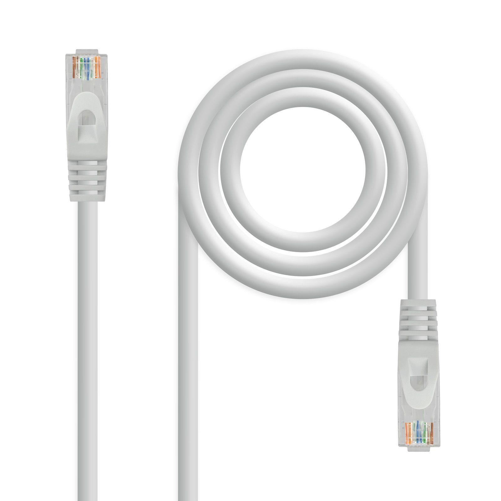 Cabo de Rede NANOCABLE 10.20.1800-L25 (0,25 m - Cat6A - RJ-45 - Cinzento)