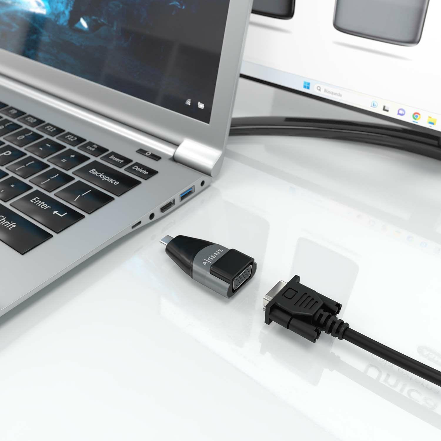 Adaptador Conversor AISENS A109-0863 (USB C - Preto e Cinzento), miniatura 5