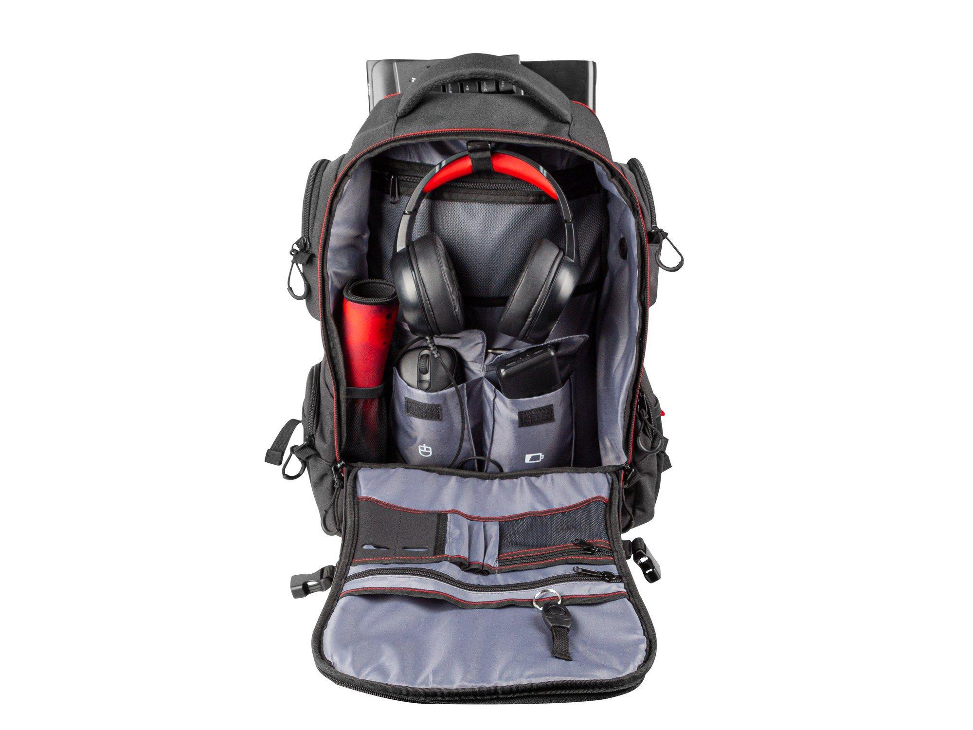 Mochila para Portátil GENESIS Pallad 550 (Poliéster - 43,9 cm - Altura 51 cm - Preto/Vermelho), miniatura 9