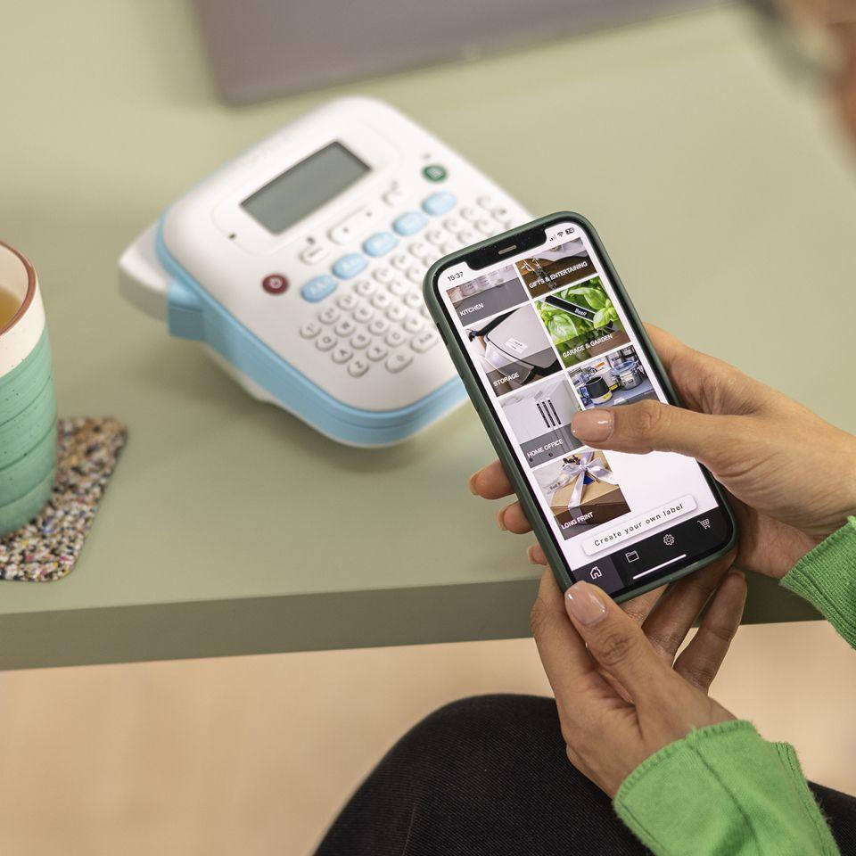 Impressora de Etiquetas BROTHER PT-N25BT (Sem fios - Android, iOS - Azul e Branco) — miniatura 5
