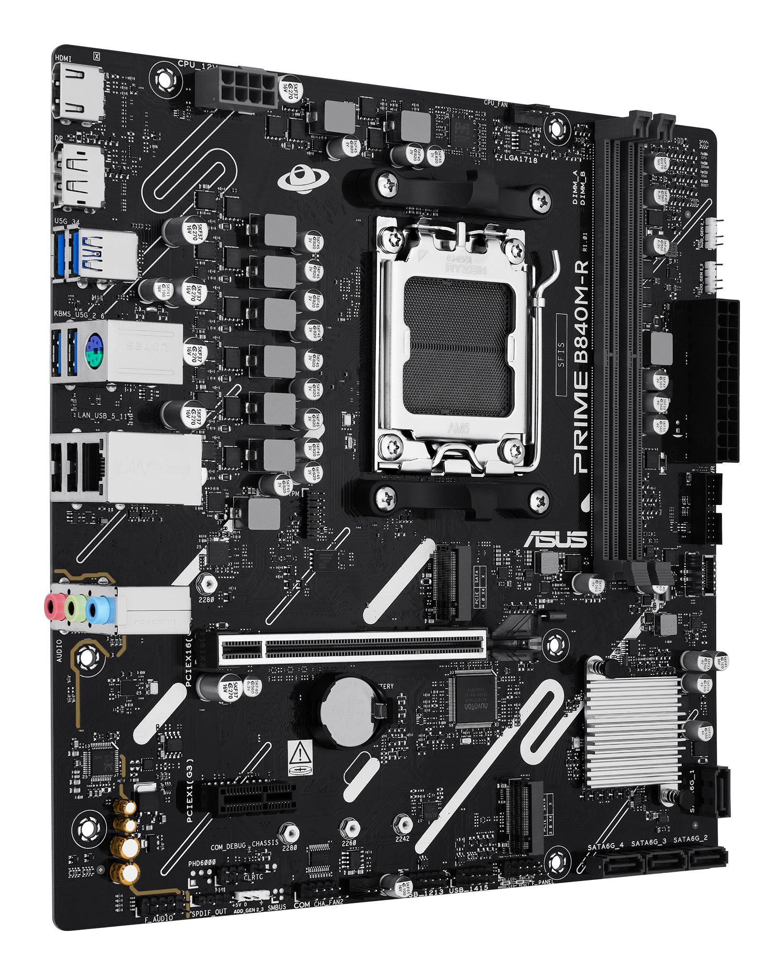Motherboard ASUS PRIME B840M-R (AM5 - micro ATX - 7600 MHz - Multicor) — miniatura 2