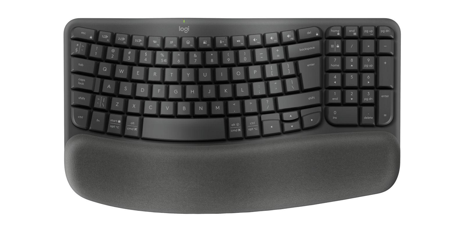 Teclado LOGITECH Wave Keys for Business (Estados Unidos - Interruptor de membrana - Tamanho completo - Grafite) — miniatura 4