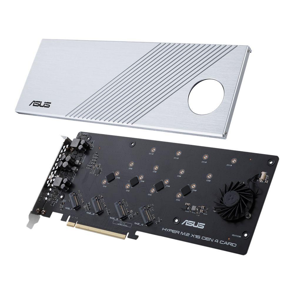 Adaptador de Armazenamento ASUS Hyper M.2 x16 Gen 4 Card (PCIe - Prateado) — miniatura 3