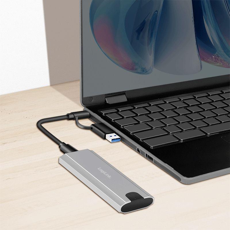 Caixa Externa para SSD LOGILINK UA0439 (10 TB - M.2 - M.2, PCI Express - Cinzento) — miniatura 4