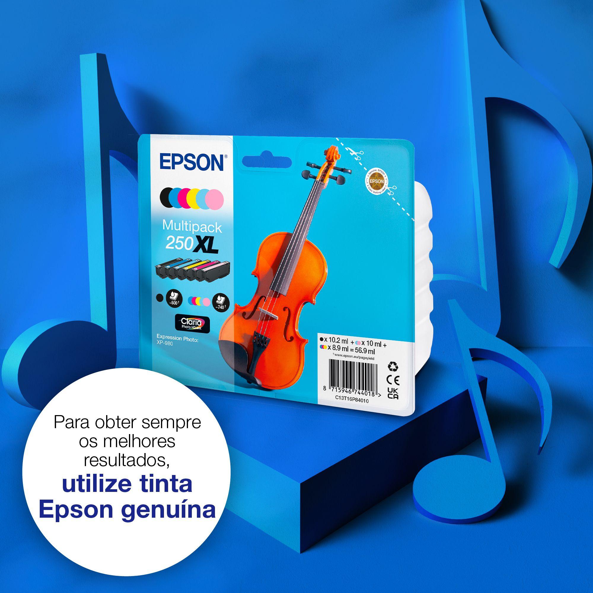 Tinteiro EPSON T16P8 250XL (Multipack 6 Cores - Preto, Ciano, Ciano Claro, Magenta, Magenta Claro e Amarelo) — miniatura 3