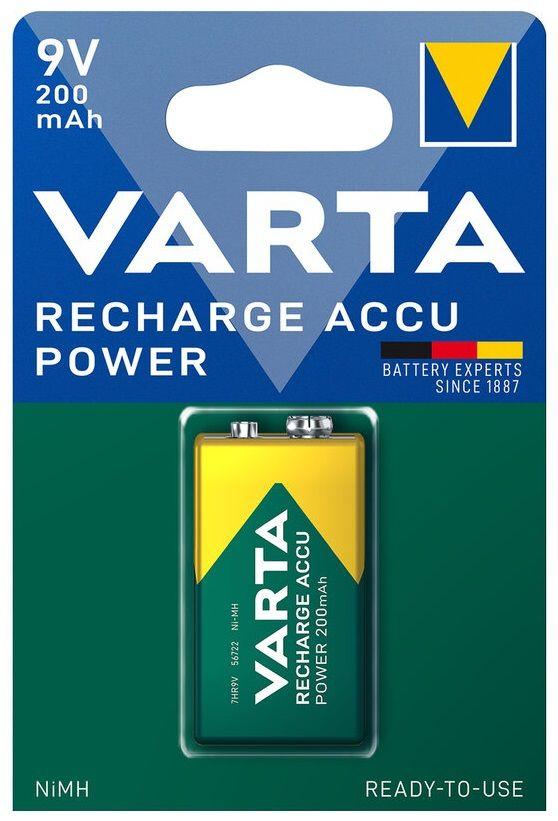 Bateria Recarregável VARTA Akku RECHARGE Power 9V 200mAh (Verde), miniatura 2