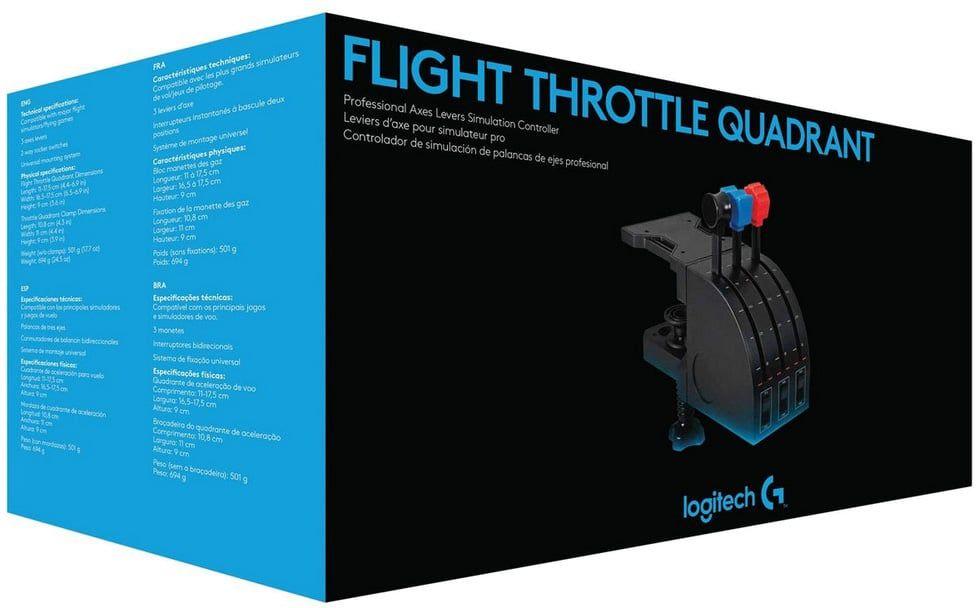 Quadrante de Acelerador para Simulador de Voo LOGITECH G Saitek PRO Flight Throttle Quadrant (Windows XP, XP64, Vista - Com fios - USB - Preto) — miniatura 5