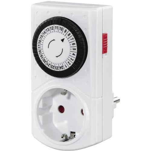 Tomada Temporizadora Mecânica HAMA Mini 69223301 (Branco)