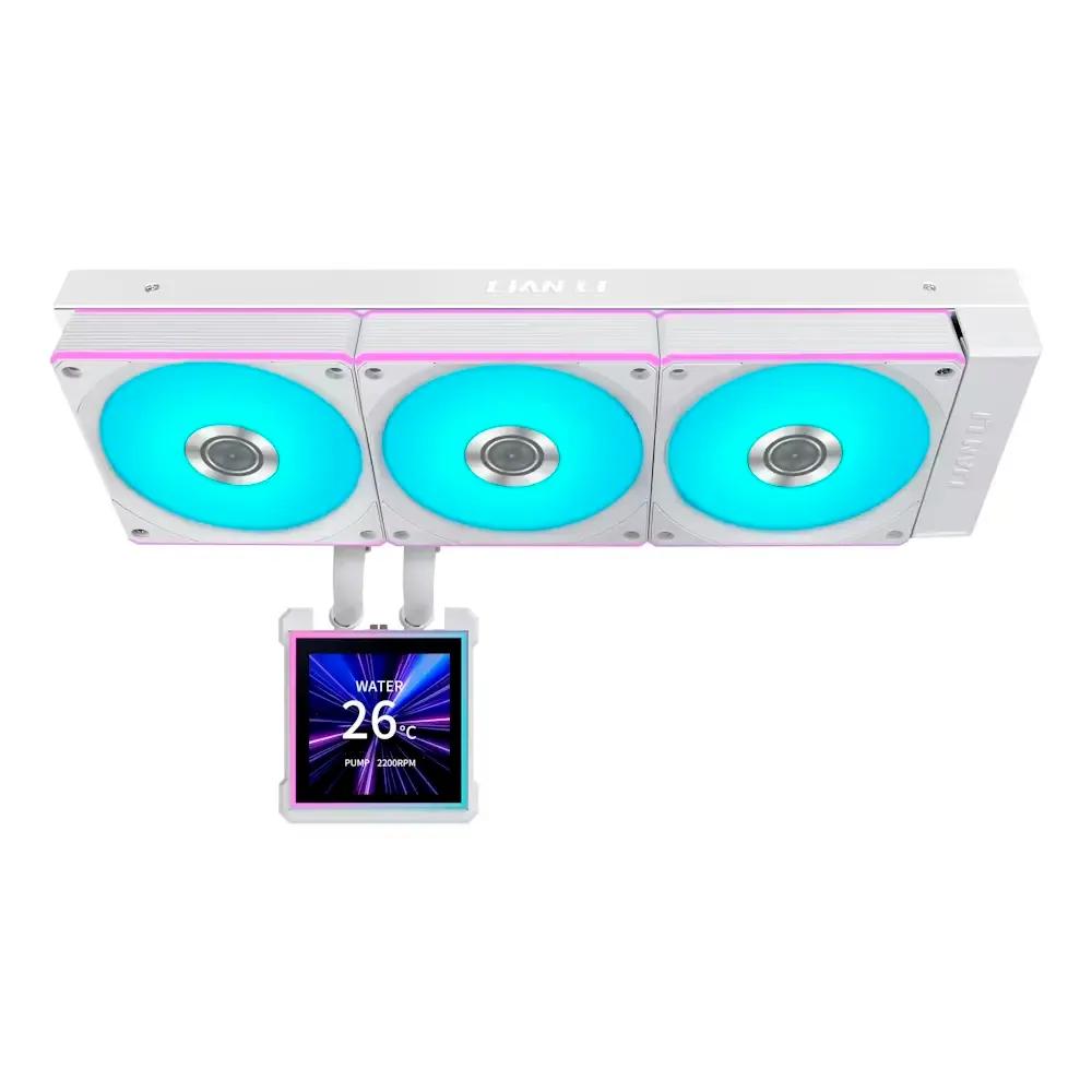 Kit de Arrefecimento Líquido LIAN LI HydroShift II LCD-S 360 CL (LGA 1700, LGA 1851, AM4, AM5 - LGA 1851, AM4, AM5, LGA 1700 - 120 mm - Branco) — miniatura 3