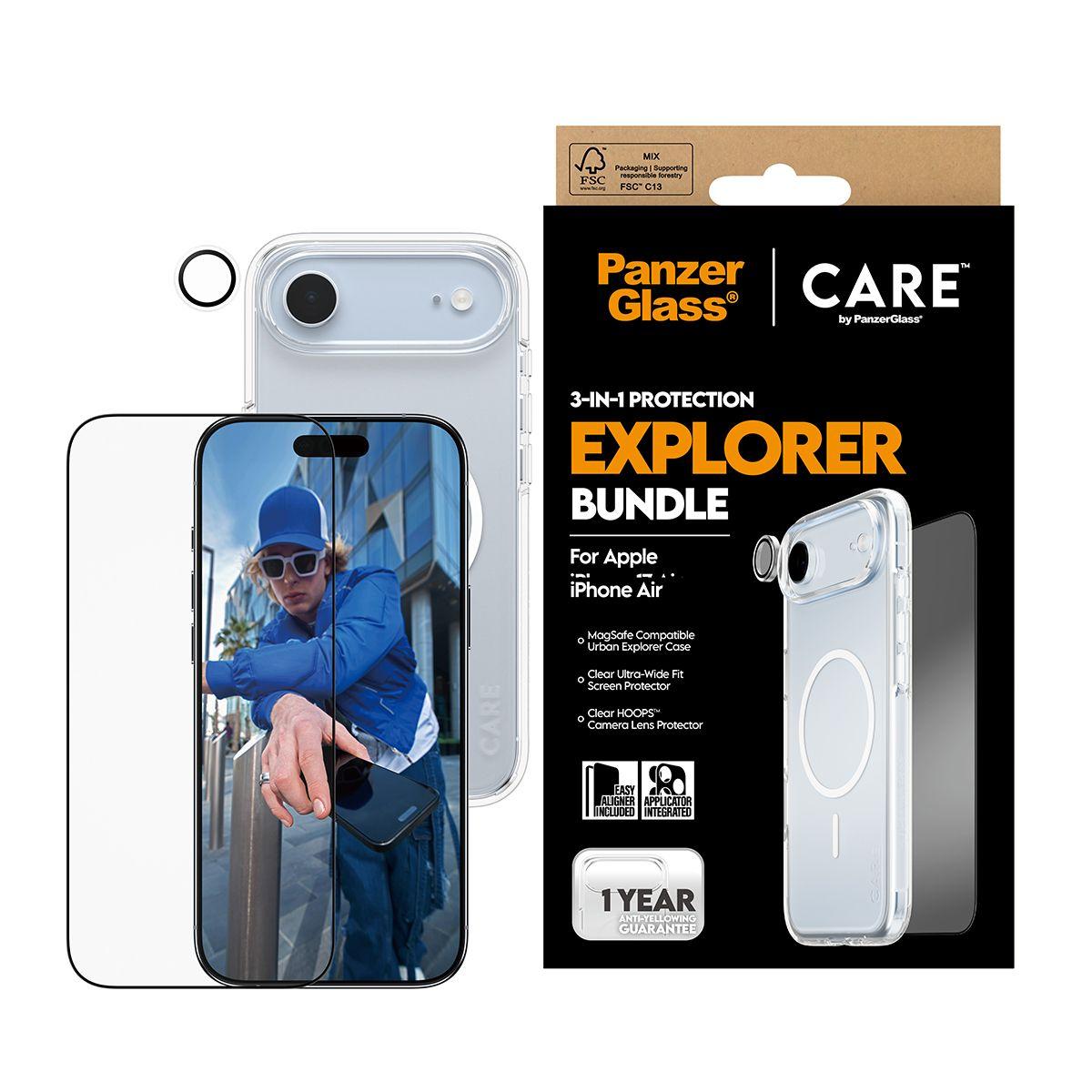 Kit de Proteção 3 em 1 PANZERGLASS CR66372 (Apple - Transparente) — miniatura 2