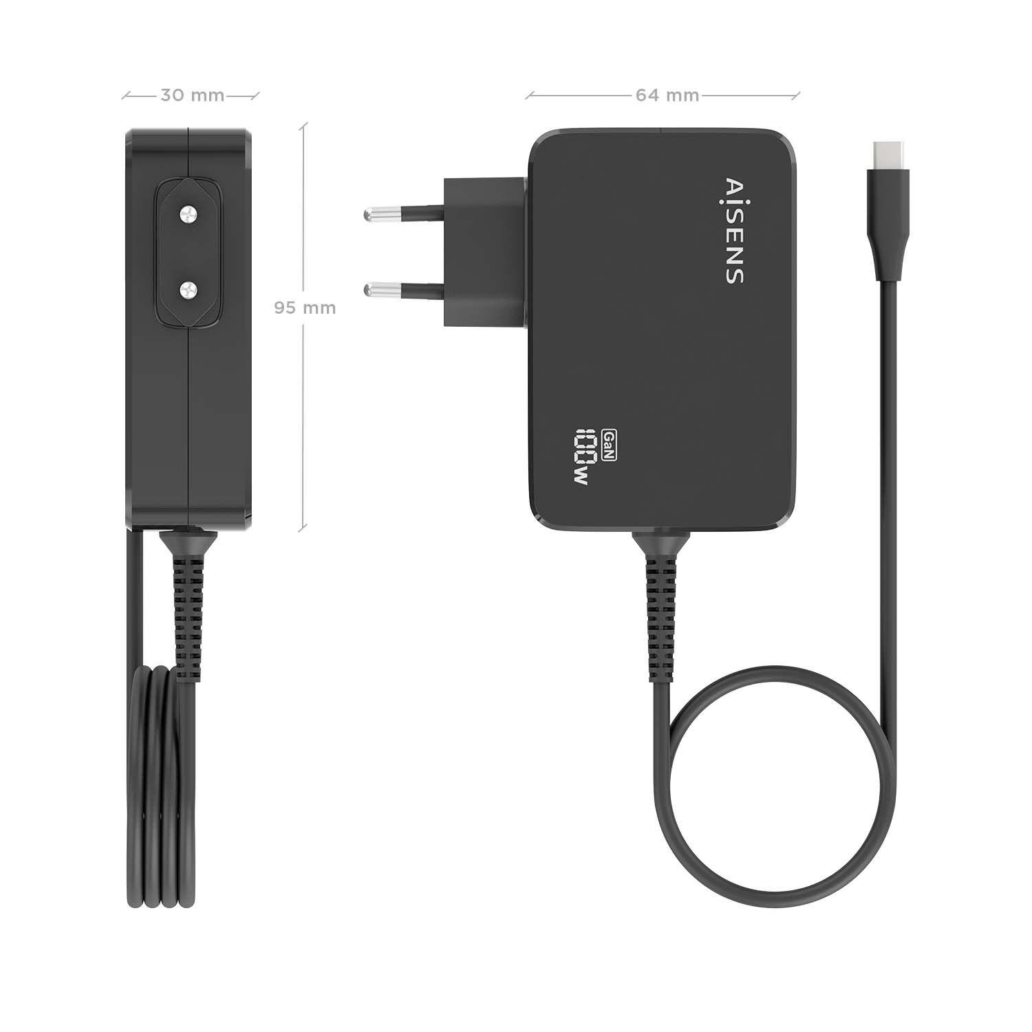 Carregador de Portátil AISENS ASCH-1PD100WL50-BK (100 W - Preto), miniatura 4