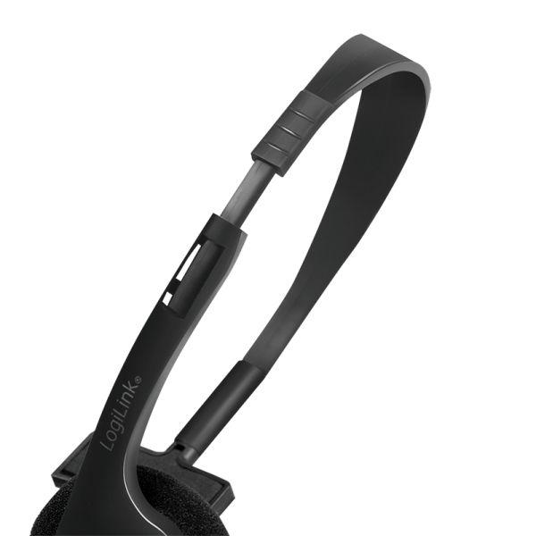 Headset Monofónico LOGILINK HS0054 (Monofónico - Com fios - Supra-aural - Preto), miniatura 3