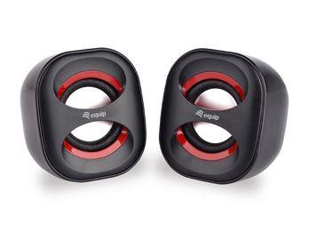 Colunas EQUIP 245331 (Com fios - 6 W - 2.0 canais - Preto e Vermelho)