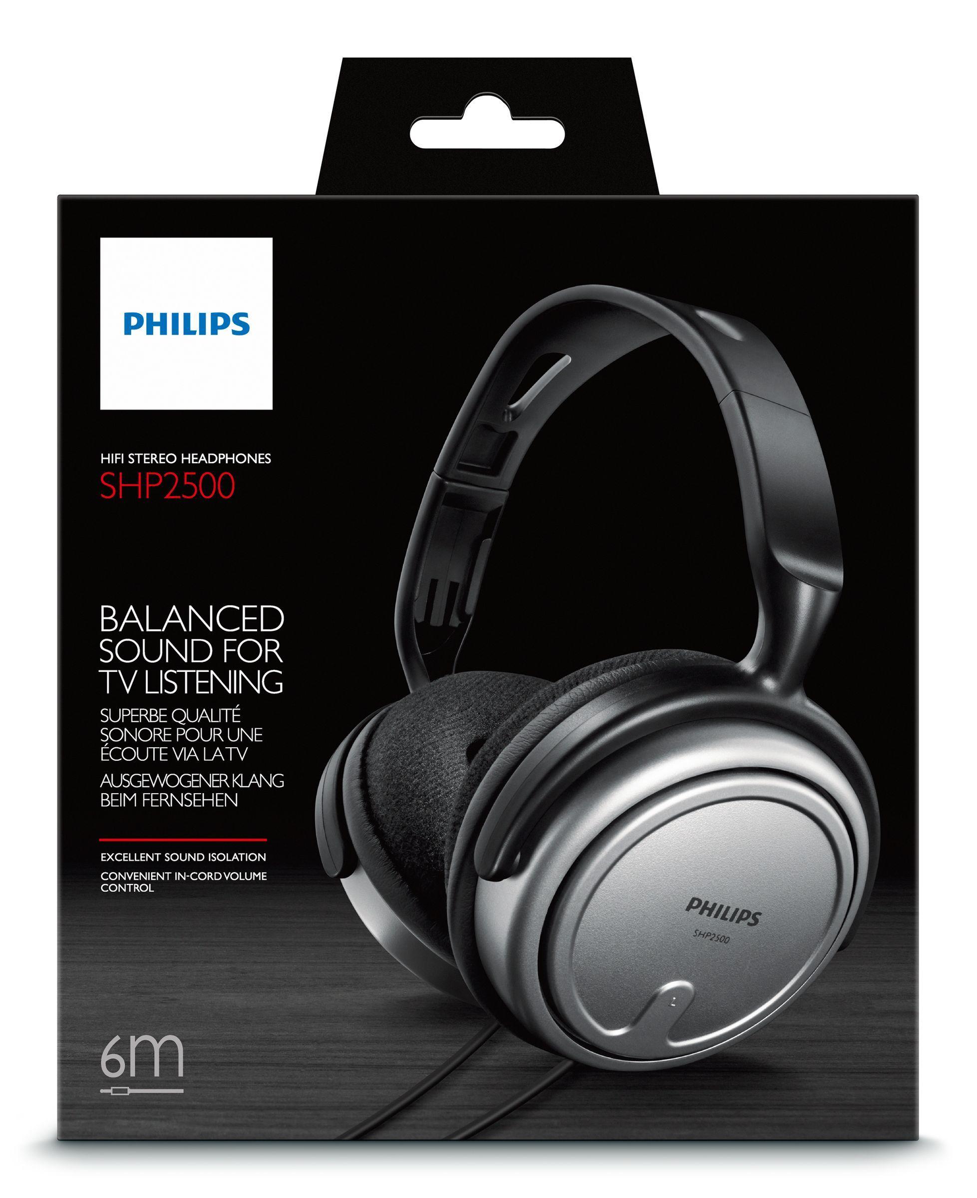 Auscultadores PHILIPS SHP2500/10 (Com fios - Supra-aural - 15-22000 Hz - Preto e Prateado) — miniatura 2