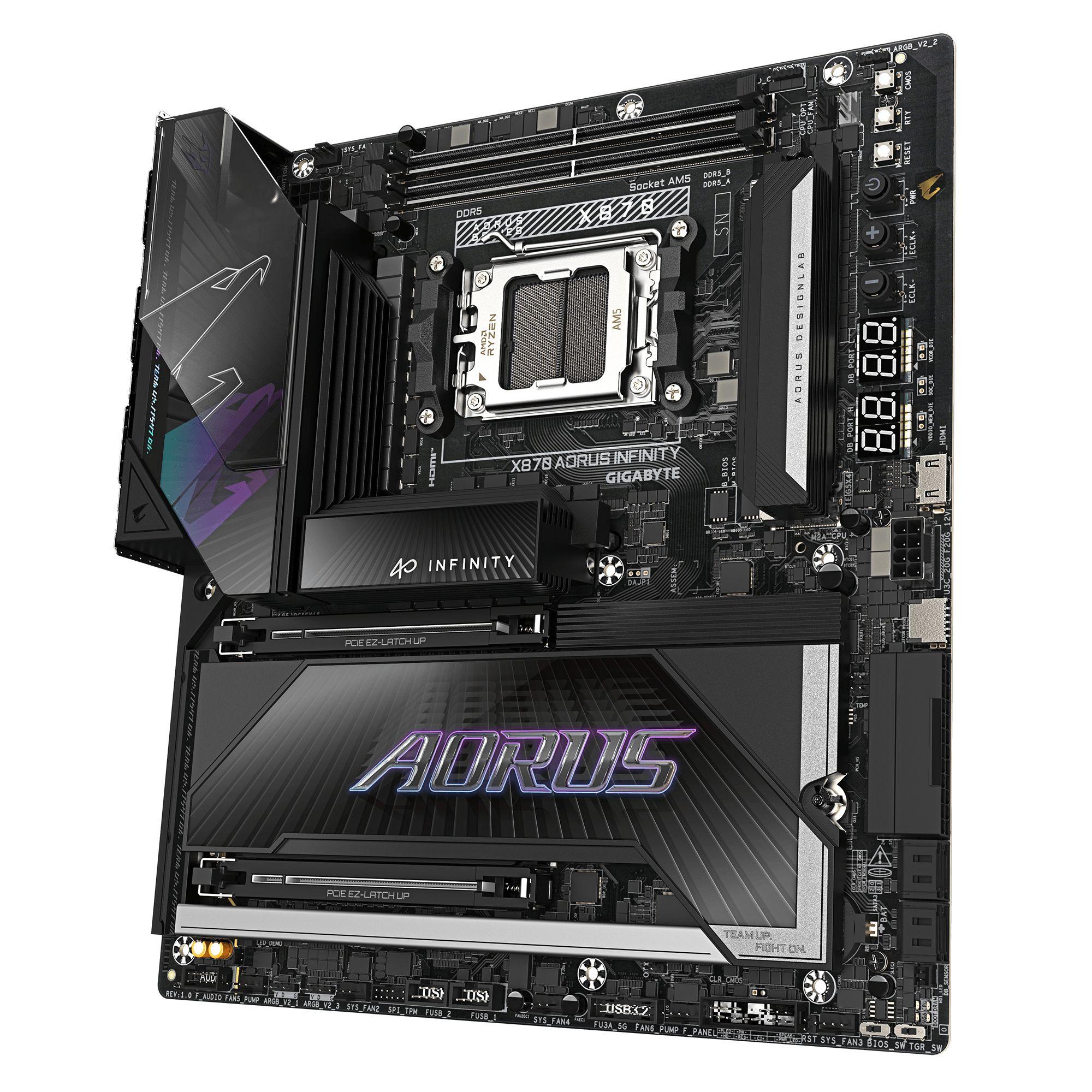 Motherboard GIGABYTE X870 AORUS INFINITY (AM5 - E-ATX - Duplo canal - Preto), miniatura 4