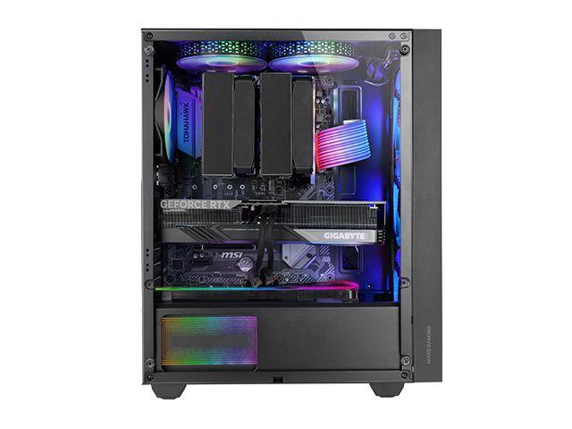 Caixa PC MARS GAMING MC-AIR (ATX, micro ATX, Mini-ITX - Midi Tower - Rede, SGCC, vidro temperado - Preto) — miniatura 2
