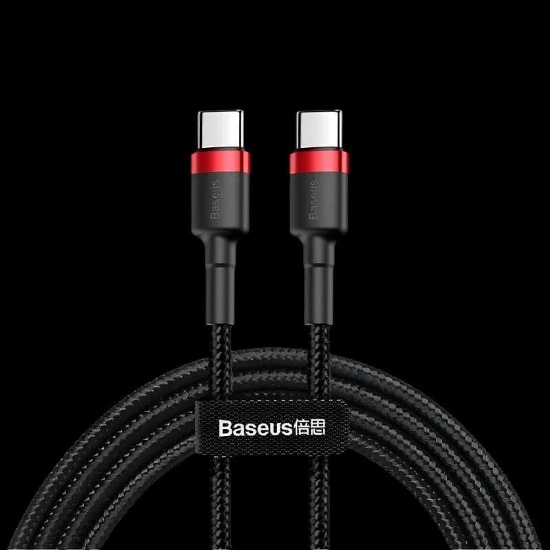 Cabo USB-C BASEUS Cafule CATKLF-H91 (2 m - USB C - Preto/Vermelho)