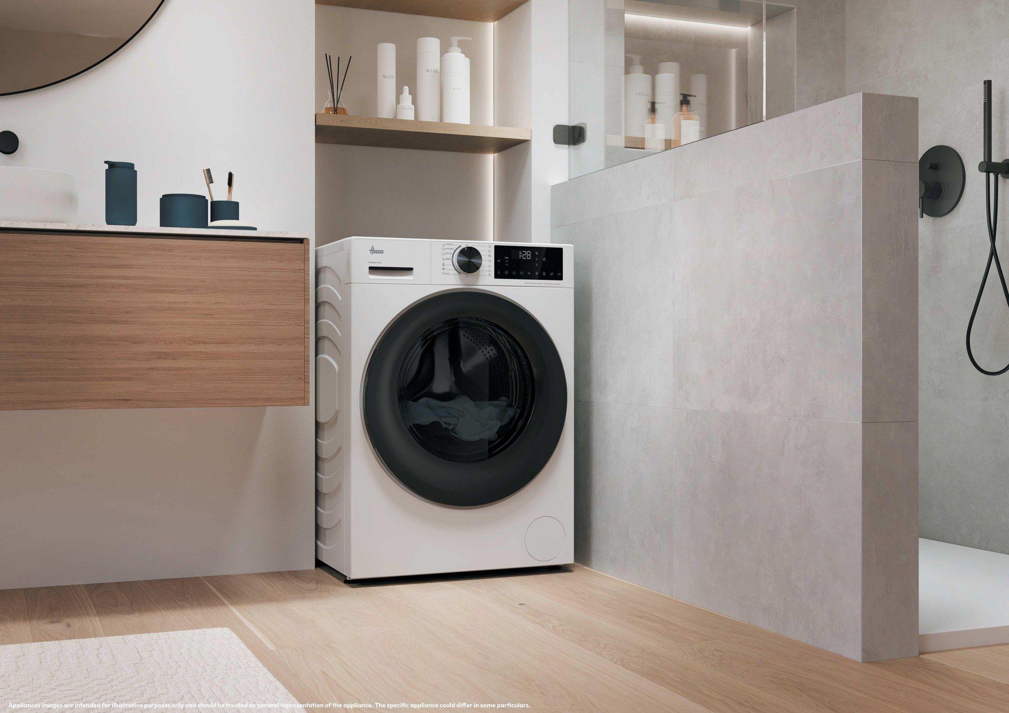 Máquina de Lavar Roupa Independente HOOVER H3W414BL9H (1400 RPM - B - A - Branco), miniatura 9