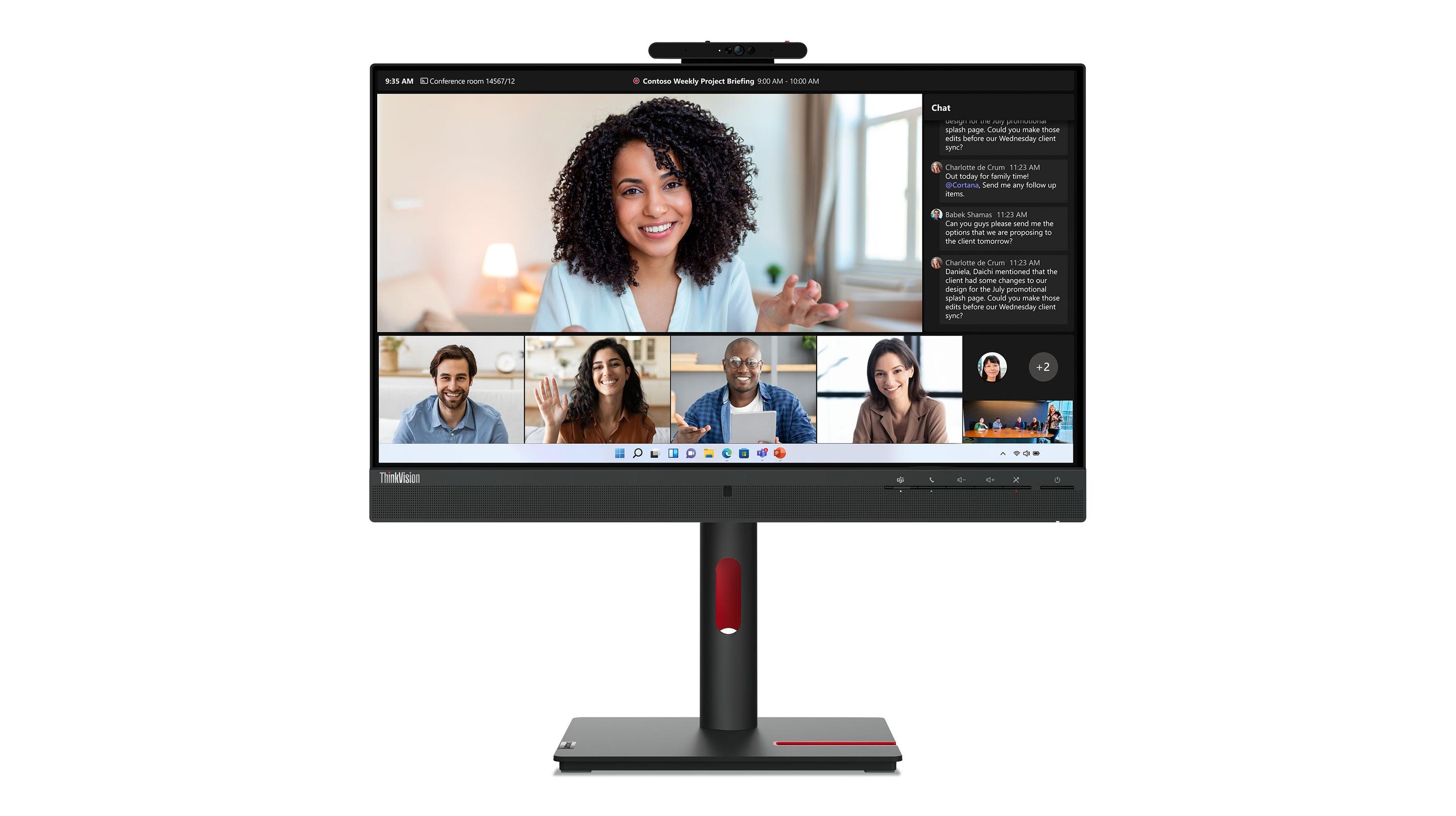 Monitor LENOVO ThinkVision T24mv-30 (23,8" - IPS - 75 Hz - Preto), miniatura 2