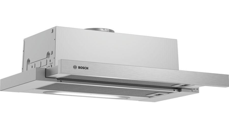 Exaustor Telescópico de Encastre BOSCH DFT63AC50 (Altura 18 cm - 18 cm - 60 cm - Prateado)