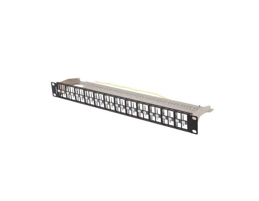 Painel de Distribuição LANBERG PPKS-1248-B (19″ - 1U - 48 portas Keystone FTP)
